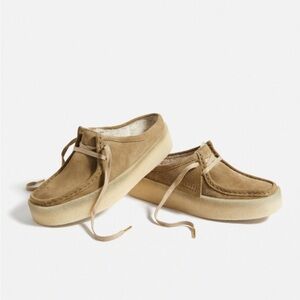 Clark’s Wallabee Cup Lo Shearling Mules
